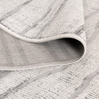 Sierra Abstract Silver Lines Rug