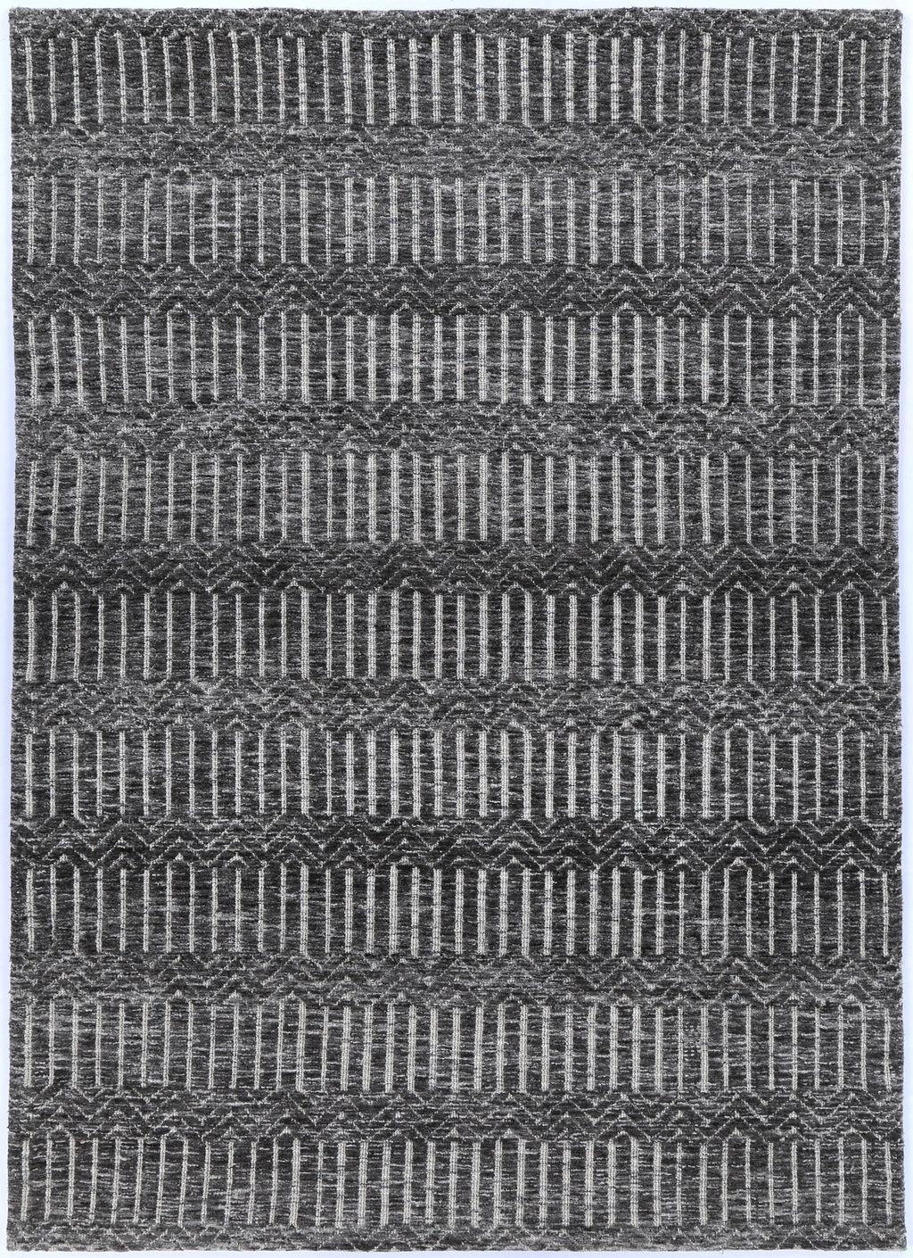 Amritsar Attari Charcoal & Beige Cotton Blend Rug