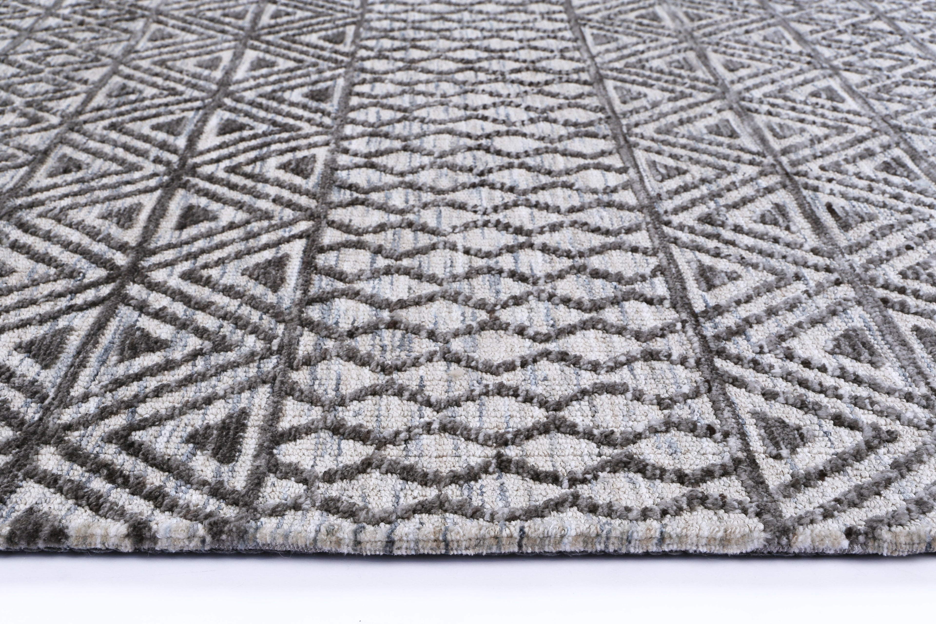 Amritsar Ramdass Charcoal & Beige Cotton Blend Rug