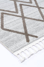 Ares Lelantine Geometric Cream and Brown Rug