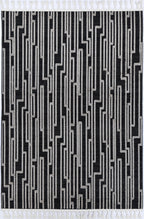 Ares Arcadia Geomteric Black and White Rug