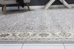 Arya Grey Cream Border Rug