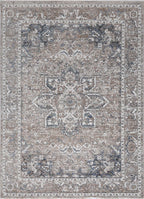 Baltimore Virginia Medallion Transitional Ash Rug