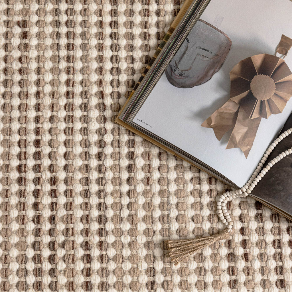 Nordic Beige Wool Rug