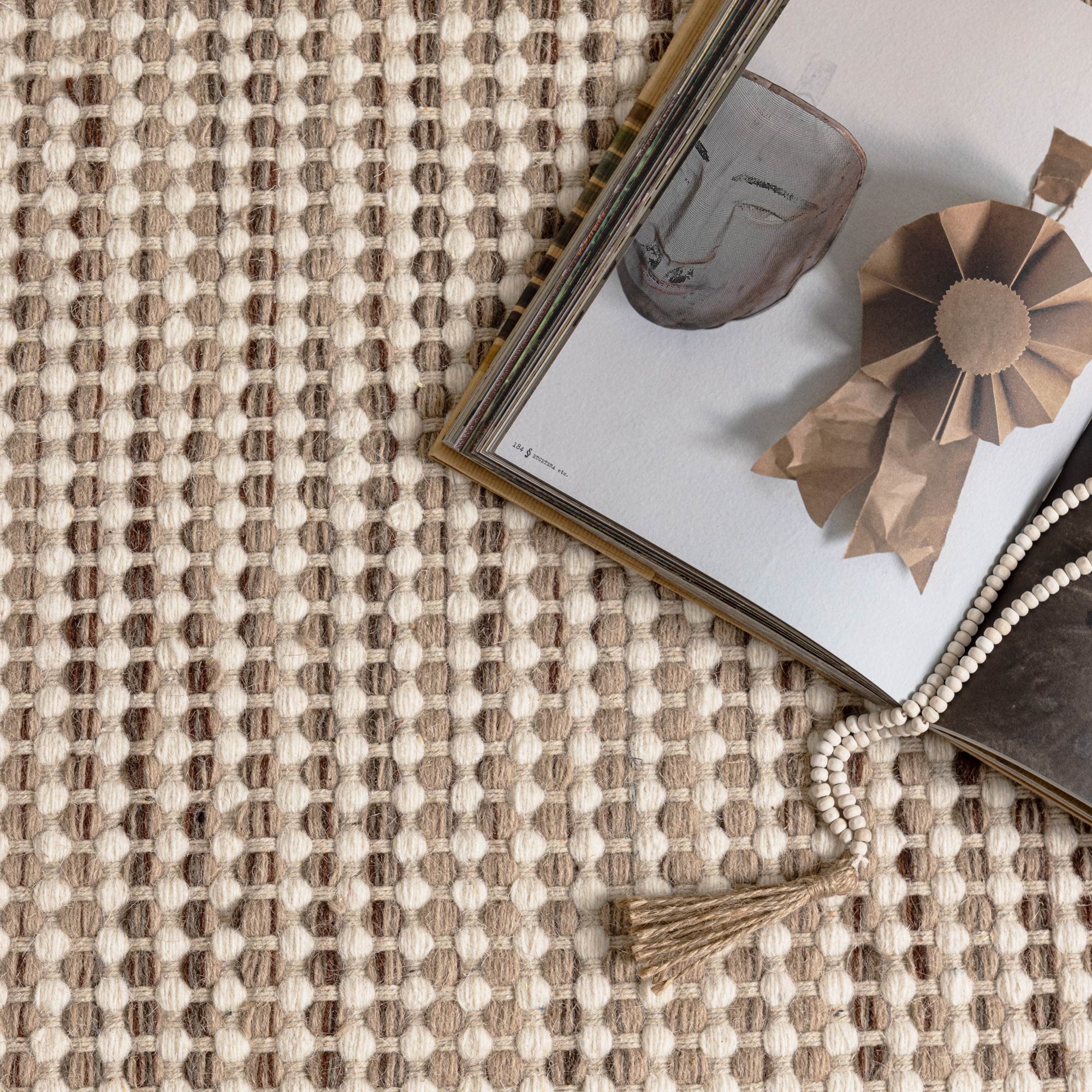 Nordic Beige Wool Rug