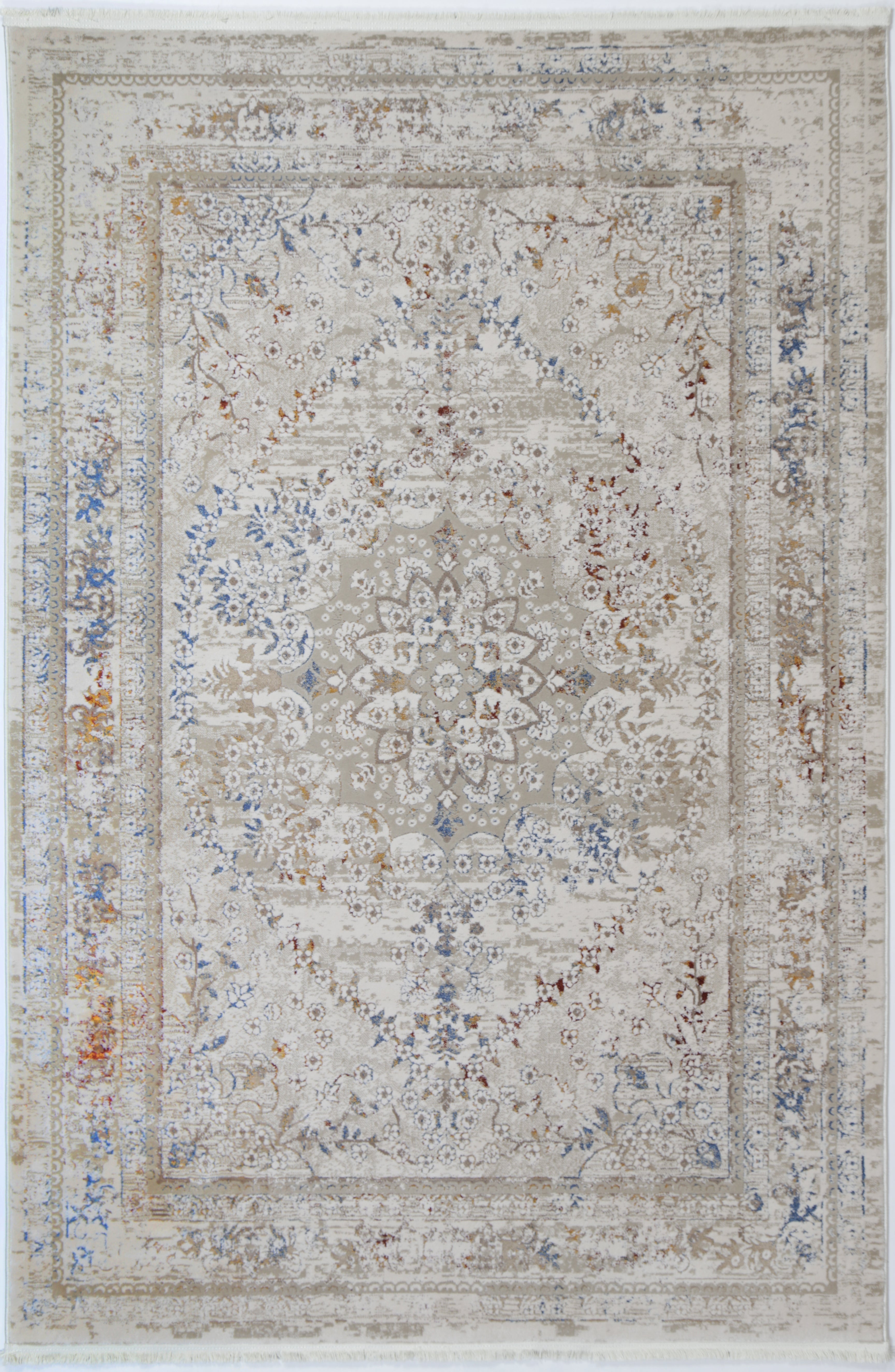 Bohemian Paradise Vintage Medalion Beige Multi Rug - 08BMUL