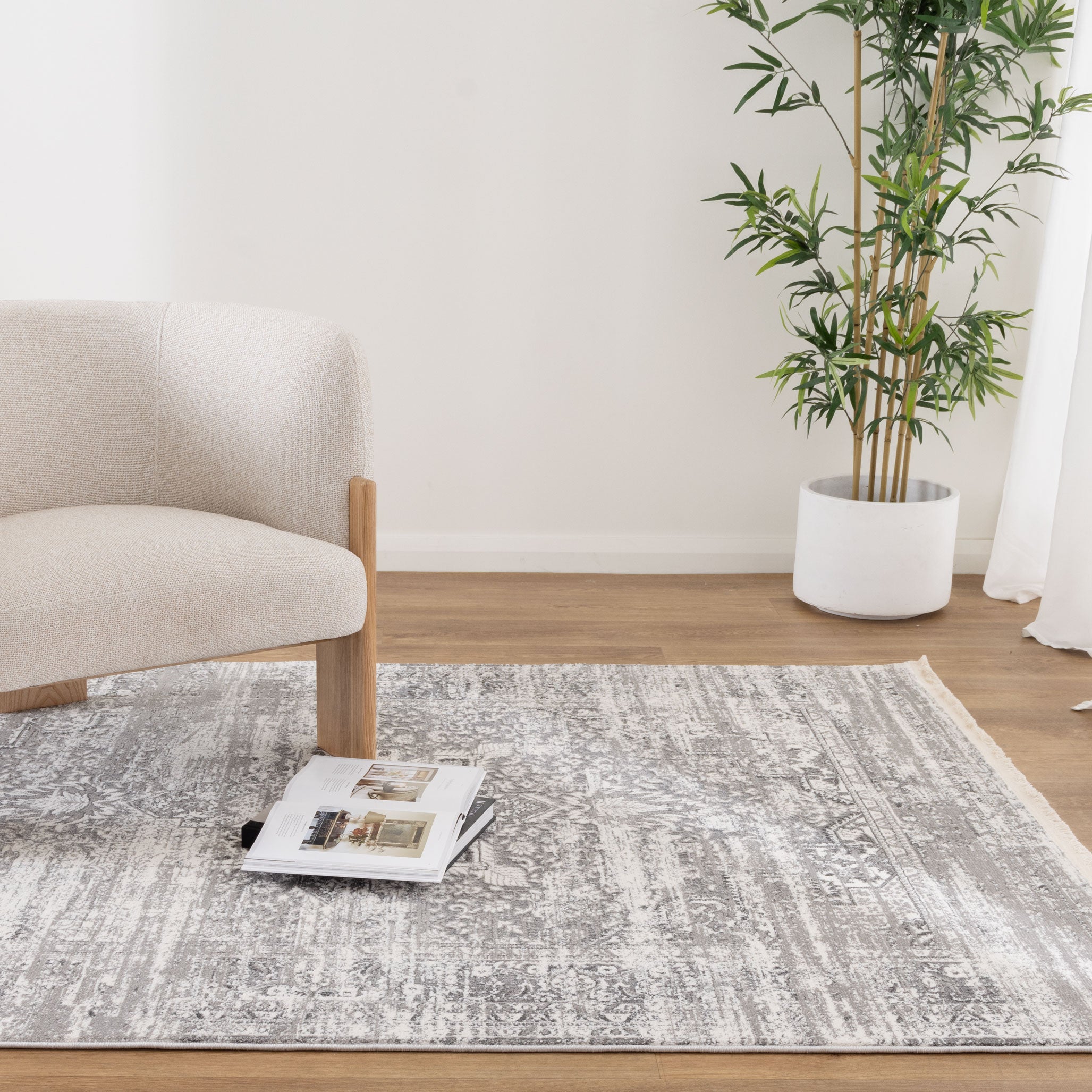 Bohemian Paradise Medalion Grey Rug - 06GREY