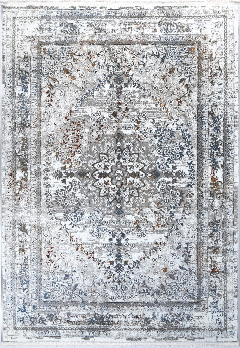 Bohemian Paradise Vintage Medalion Grey Multi Rug - 08GMUL