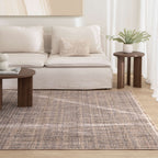 Cherie Distressed Lines Beige Grey Rug - CH05