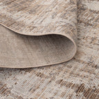 Cherie Distressed Look Watercolour Beige Grey Rug - CH08