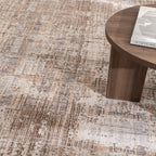 Cherie Distressed Look Watercolour Beige Grey Rug - CH08