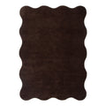 Ollie Scalloped Irregular Rug Chocolate