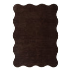 Ollie Scalloped Irregular Rug Chocolate