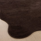 Ollie Scalloped Irregular Rug Chocolate