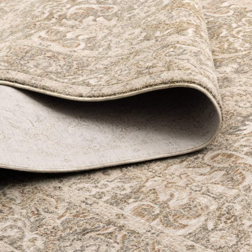 D102- Delphine Regal Green Beige Vintage Rug