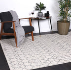 Delicate Geomtric Ivory and Grey