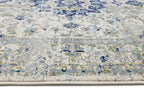 Delicate Magnificance Ivory and Blue Rug