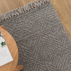 Diego Tribal Grey Multi Wool Rug - DIEG02
