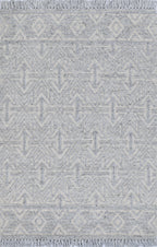 Diego Tribal Grey Wool Rug - DIEG02