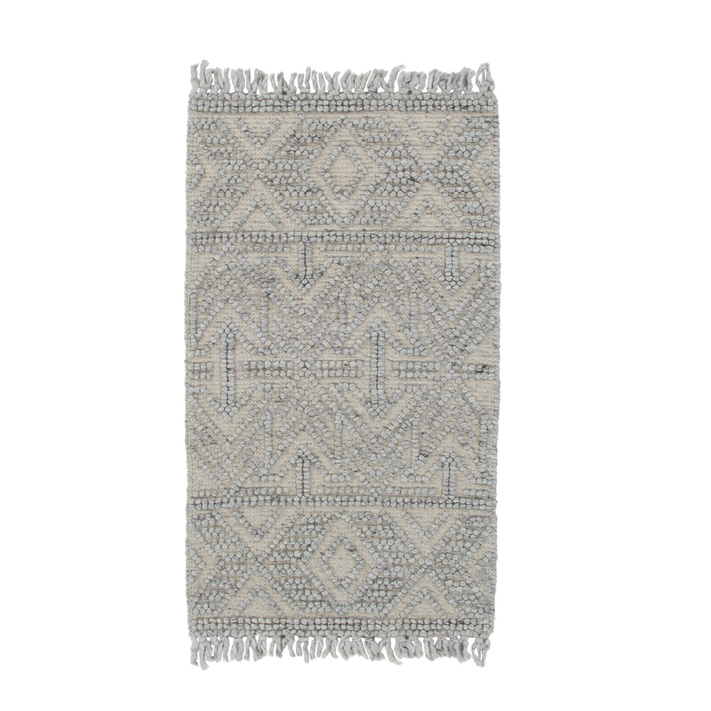 Diego Tribal Grey Wool Rug - DIEG02