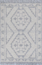 Diego Ornamental Grey Wool Rug - DIEG03
