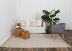 Diego Geometric Brown Wool Rug - DIEG04