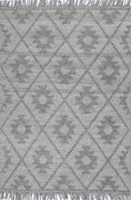 Diego Geometric Grey Multi Wool Rug - DIEG04