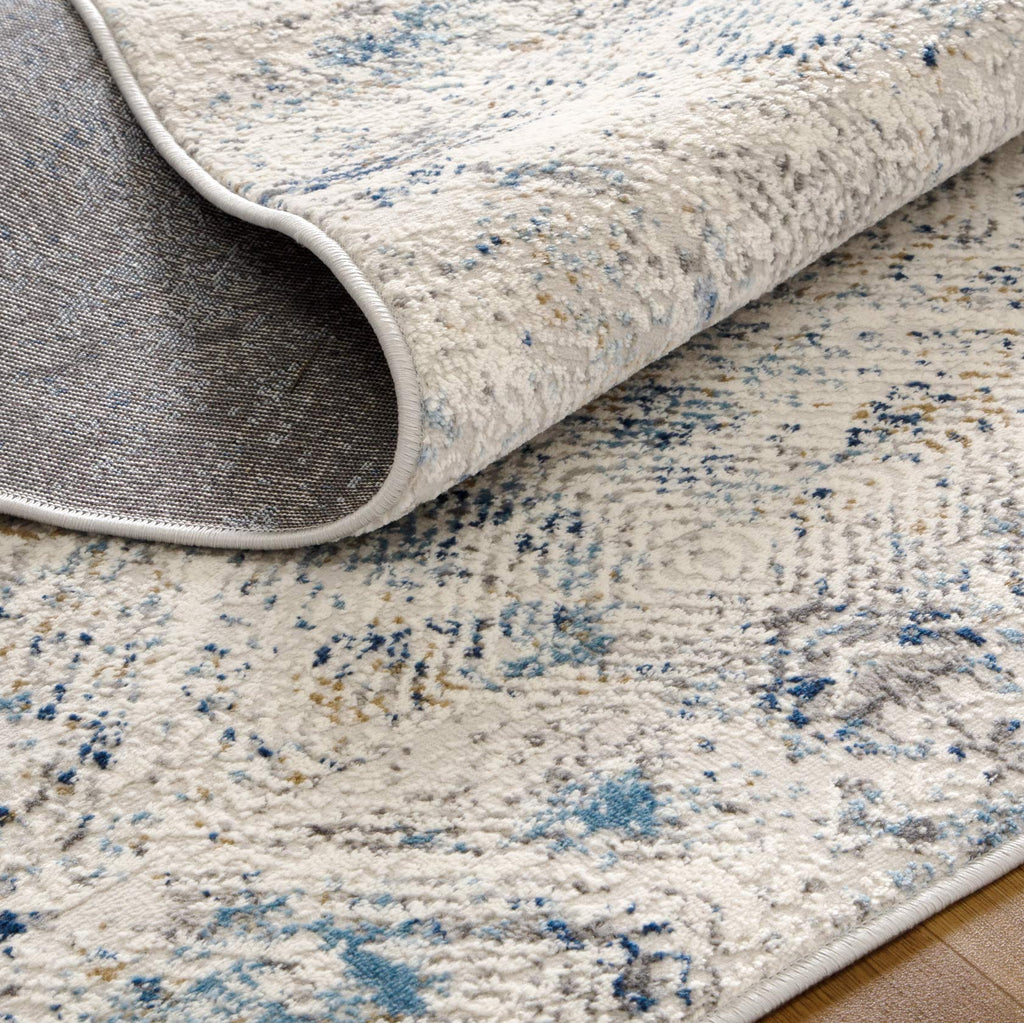 Expressions Navy Blue Ikat Rug - EX06