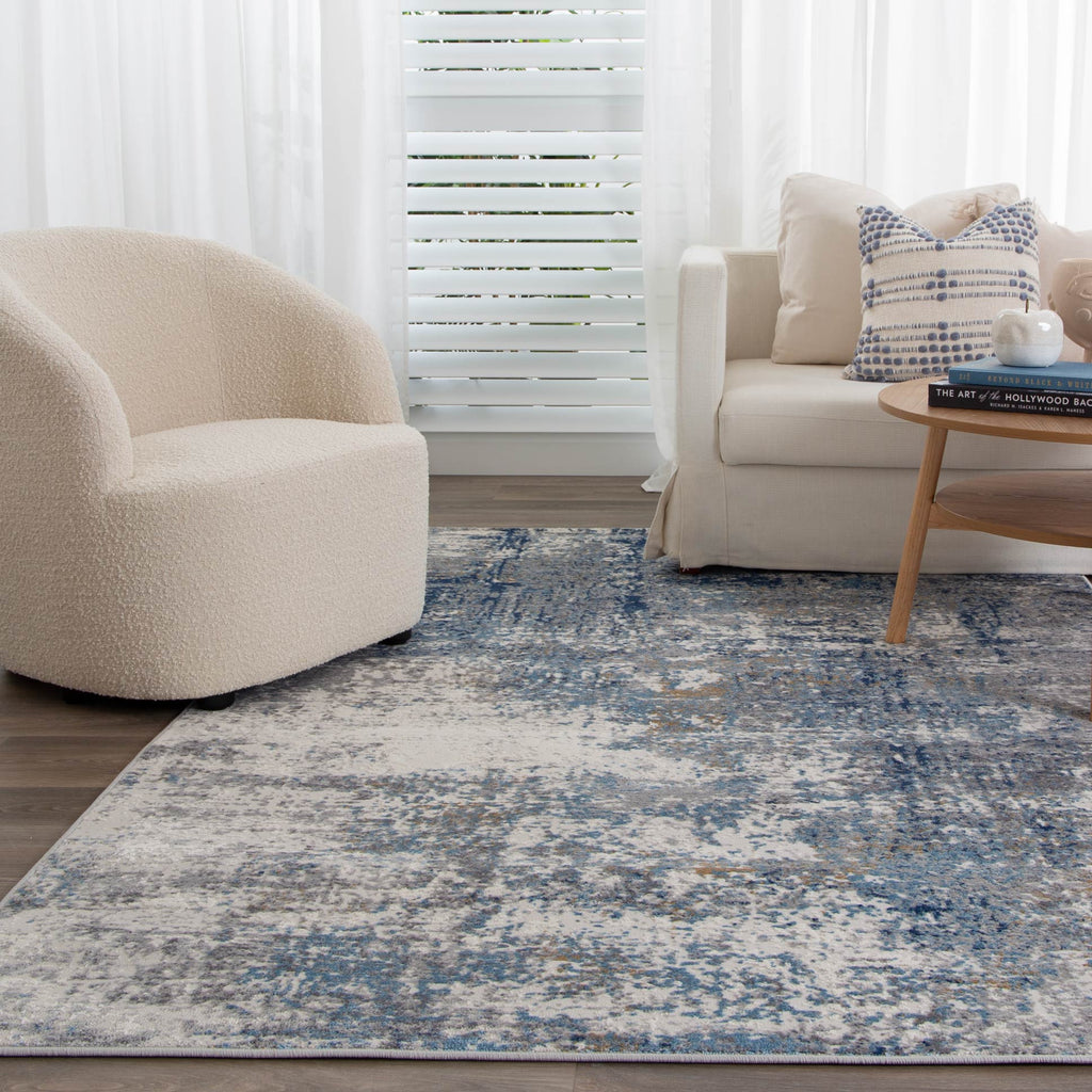 Expressions Navy Blue Modern Rug - EX11