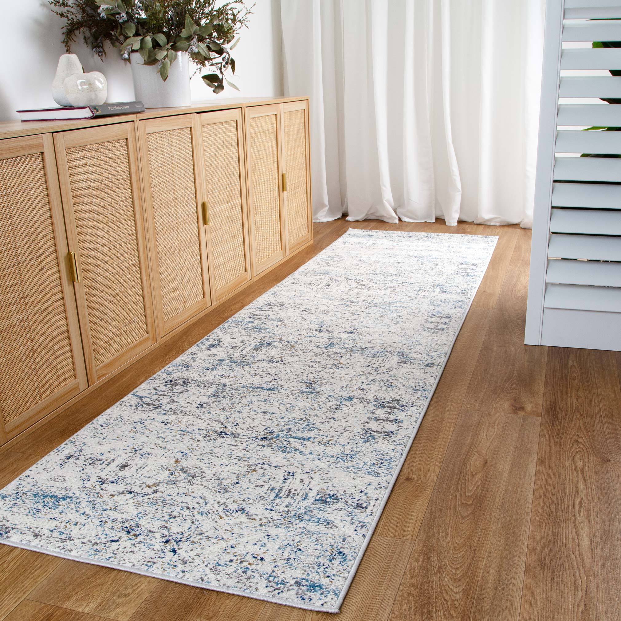 Expressions Navy Blue Ikat Rug - EX06