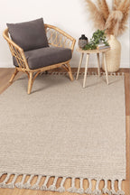 Goa Textured Wool Blend Ash Rug