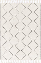 Goa Zig-Zag Wool Blend Cream Rug