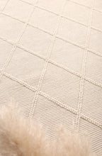 Goa Lattice Wool Blend Cream Rug (No Tassel)