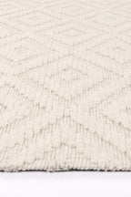 Goa Diamond Wool Blend Cream Rug