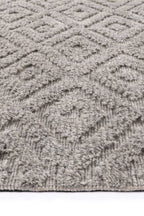 Goa Diamond Wool Blend Grey Rug