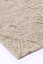 Goa Aztec Wool Blend Ash Rug (No Tassel)
