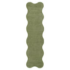 Ollie Scalloped Irregular Runner Green