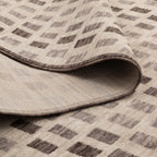 Horizon Ivory Grey Checkered Rug H102