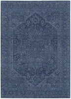 Heritage Distressed Medallion Blue Rug - H104