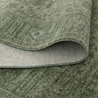 Heritage Distressed Border Green Rug - H107