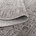 Heritage Distressed Border Grey Rug - H108
