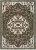Horizon Olive Green Medallion Rug H116