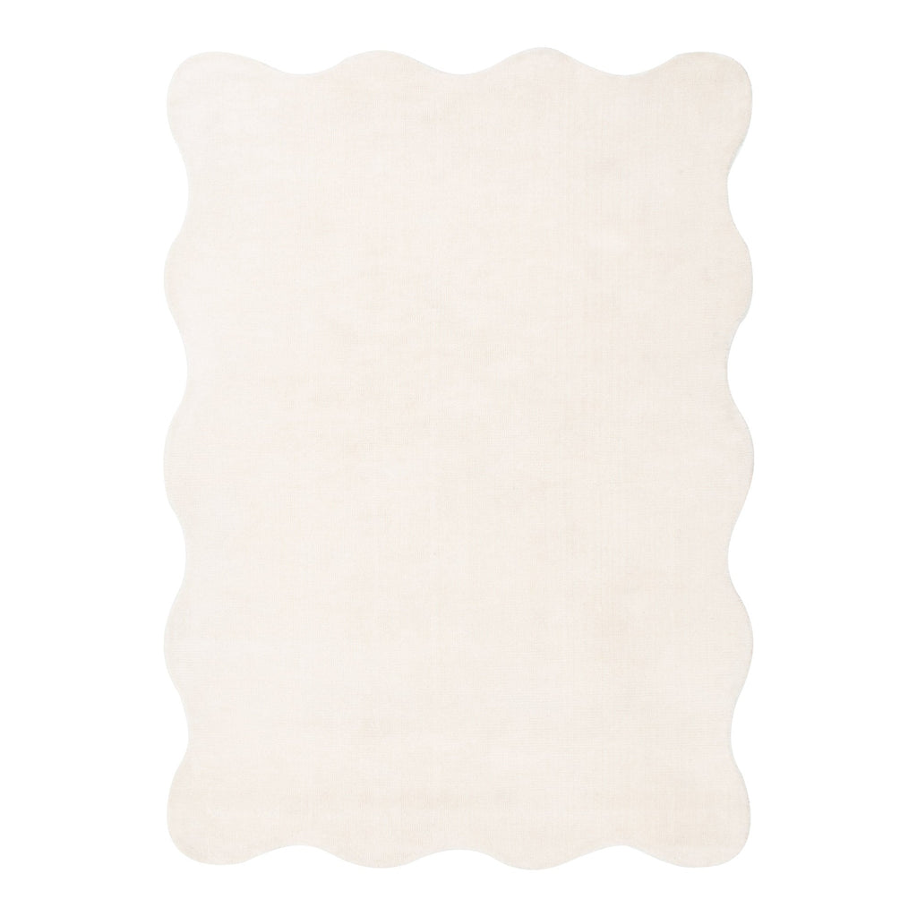Ollie Scalloped Irregular Rug Ivory
