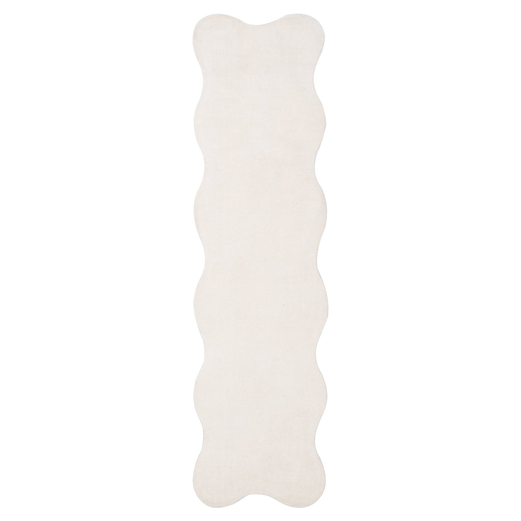 Ollie Scalloped Irregular Runner Ivory