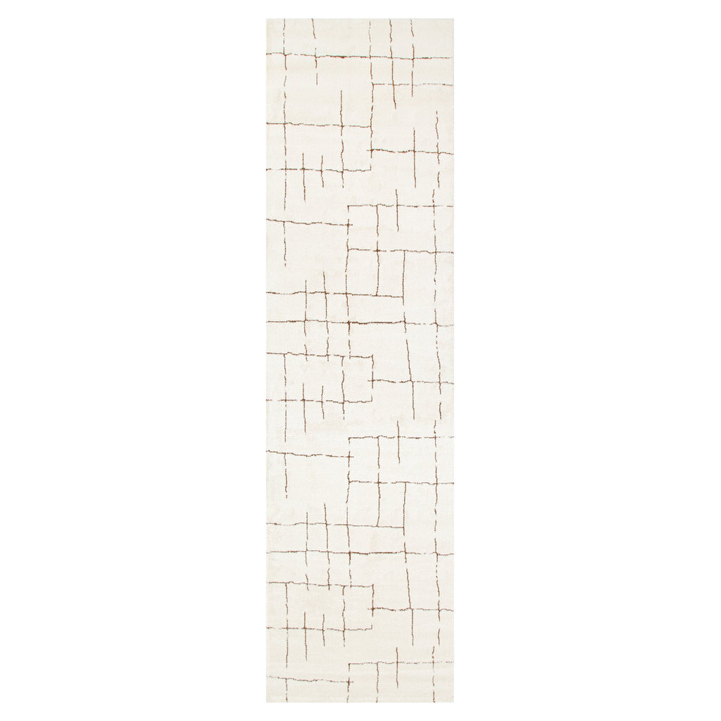 Mila Abstract Lines Brown Cream Rug - MIL10: New Arrival