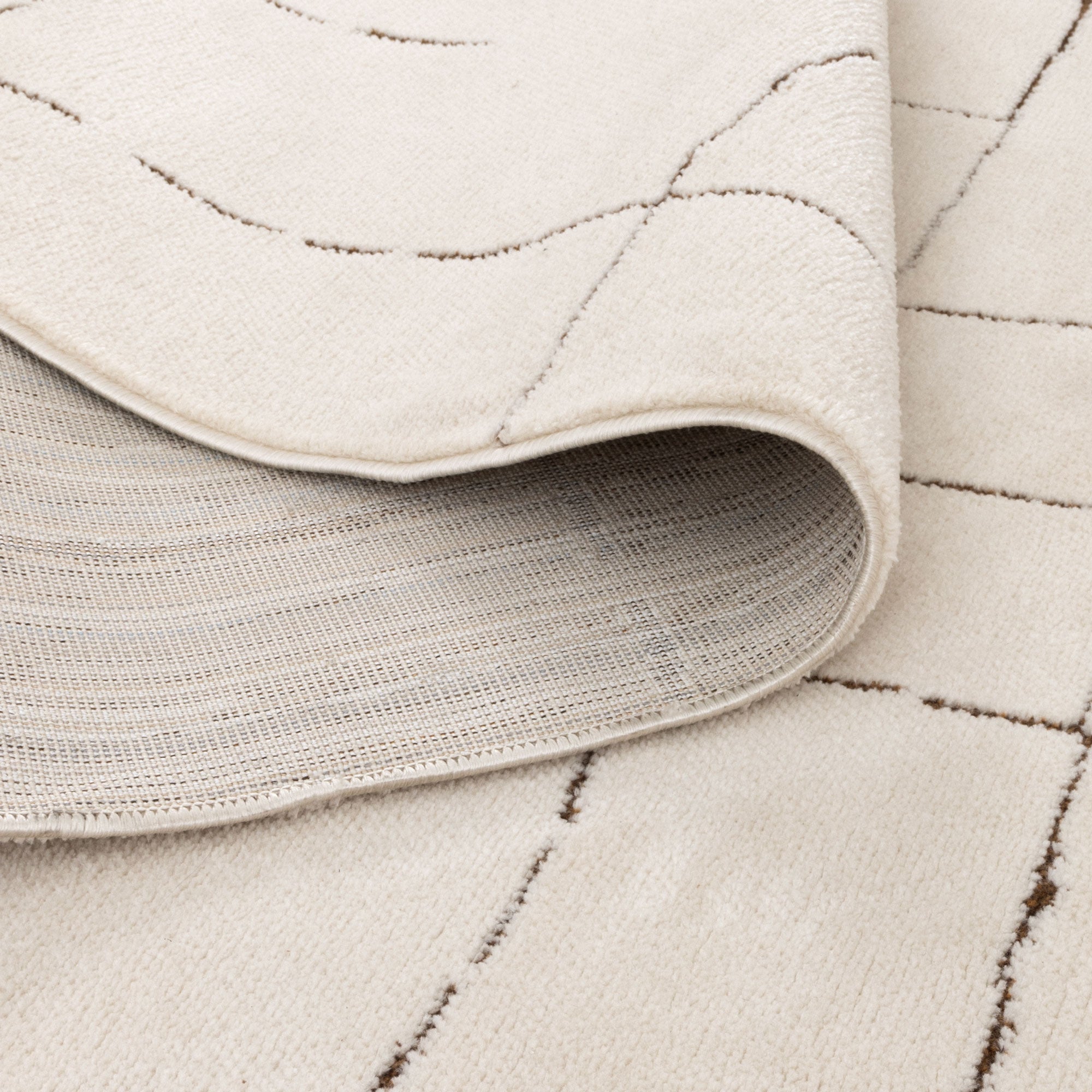 Mila Abstract Lines Brown Cream Rug - MIL10: New Arrival
