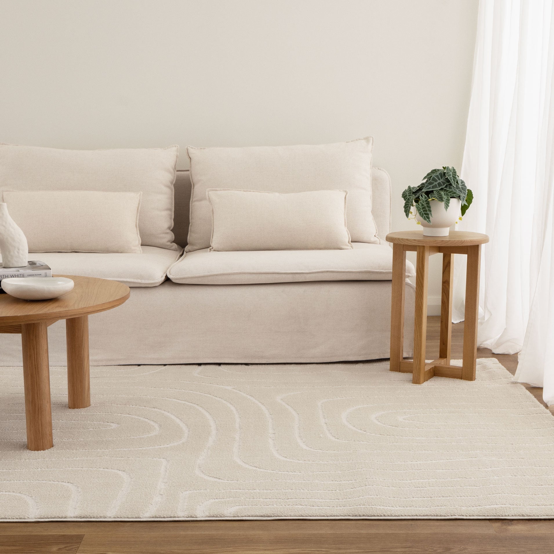Mila Arch Lines Cream Rug - MIL7: New Arrival