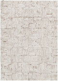Mila Geometric Squares Cream Brown Rug - MIL8: New Arrival