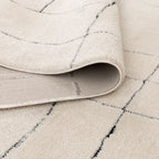Mila Abstract Lines Black Cream Rug - MIL9: New Arrival