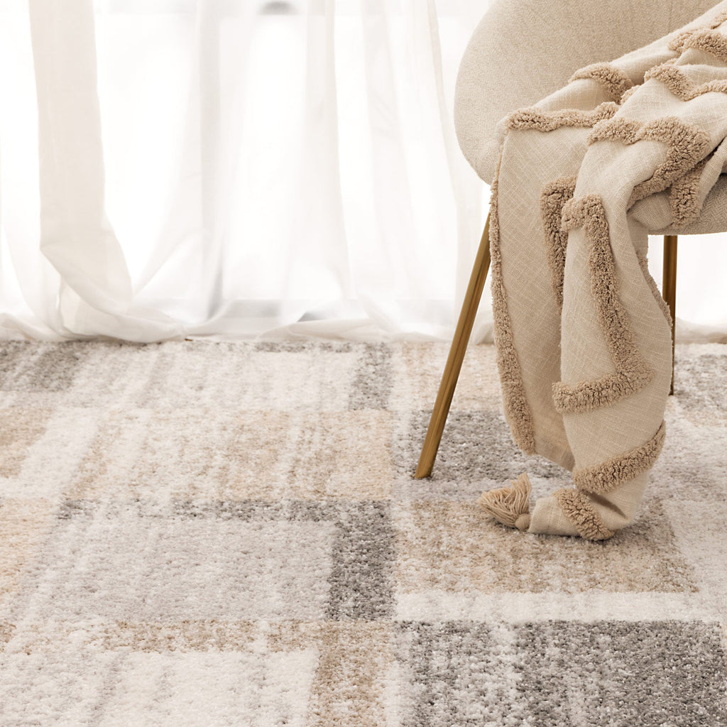 Nola Squares Neutral Rug - N001